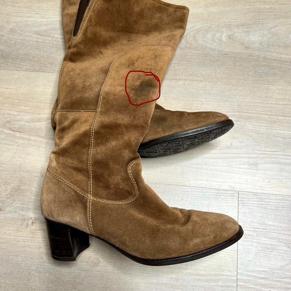 Paul Green Suede Tall Riding Boots, brown, size 9 US - Picture 6 of 7